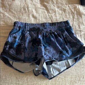 lululemon hotty hot Blue, Purple, and Black Athletic Shorts